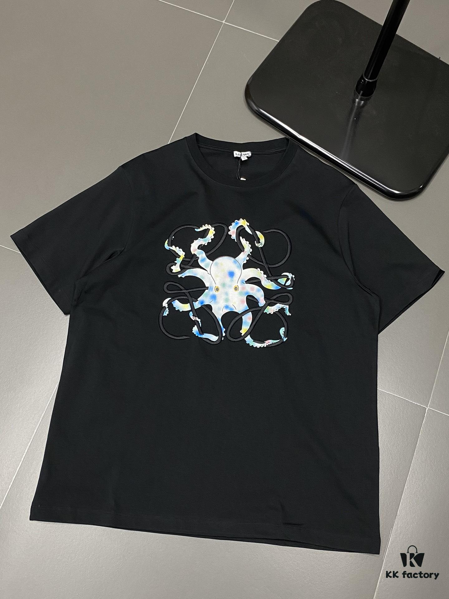 6931a0ceccd8ab3d7af94b05 Loewe Men's Casual Short-Sleeve T-Shirt, Exclusive New Arrival, Original Order, High-End Custom Version, Fashionable and Versatile Bestseller, Imported Fabric, Ultra-Soft and Smooth Touch, Skin-Friendly and Comfortable Wear