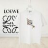 6931a0cfccd8ab3d7af94b26 High-Quality Loewe 25SS Spring/Summer Collection Loewe x Suna Fujita Collaboration Embroidered Round-Neck Short-Sleeve T-Shirt with Contrast Logo and Cartoon Rabbit Design