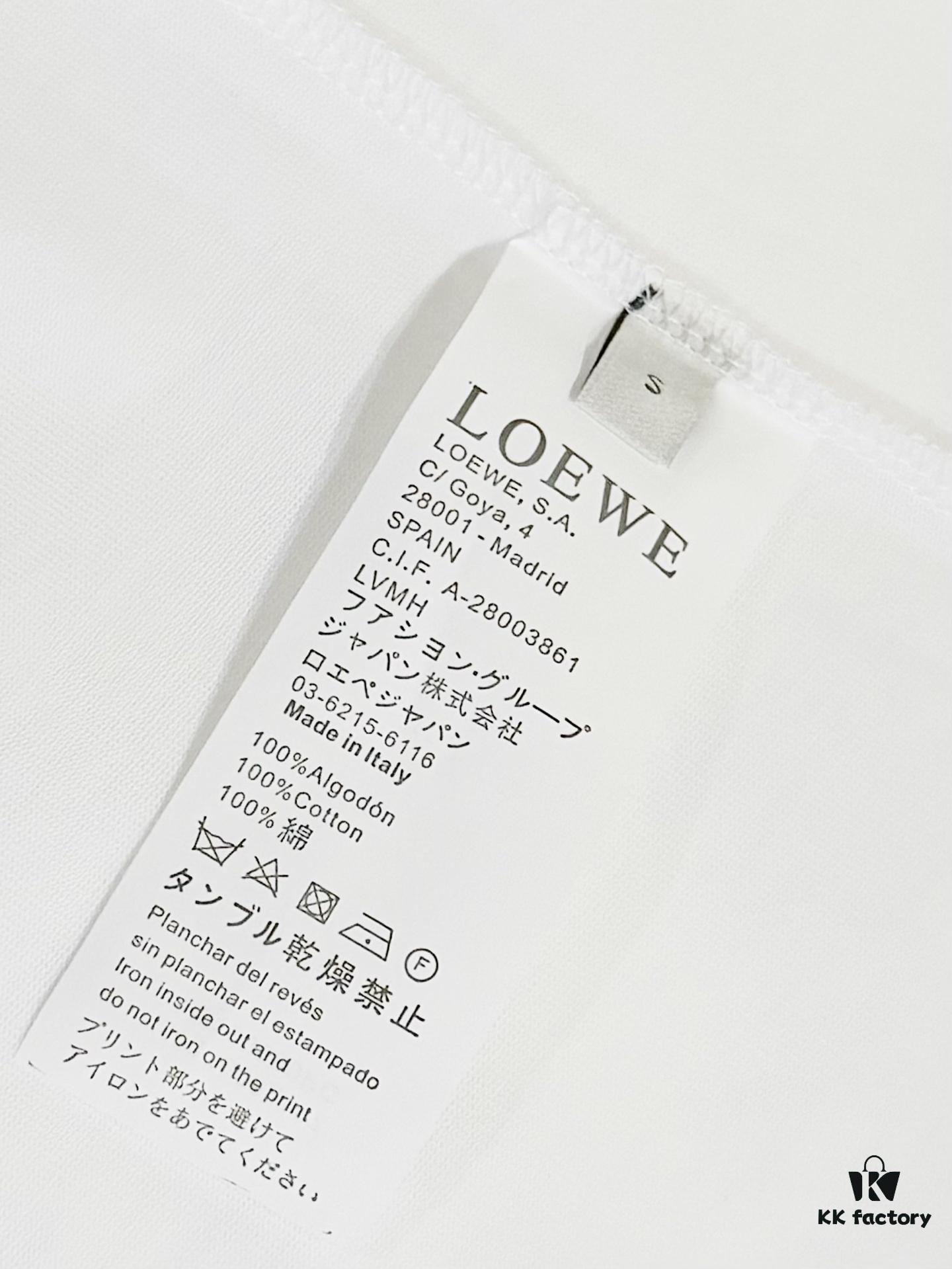 6931a0d0ccd8ab3d7af94b2e High-Quality Loewe 25SS Spring/Summer Collection Loewe x Suna Fujita Collaboration Embroidered Round-Neck Short-Sleeve T-Shirt with Contrast Logo and Cartoon Rabbit Design