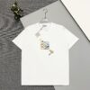 6931a0d0ccd8ab3d7af94b2f High-Quality Loewe 25SS Spring/Summer Collection Loewe x Suna Fujita Collaborative Series Embroidered Round-Neck Short-Sleeve T-Shirt with Contrast Color Logo and Cartoon Rabbit Motif