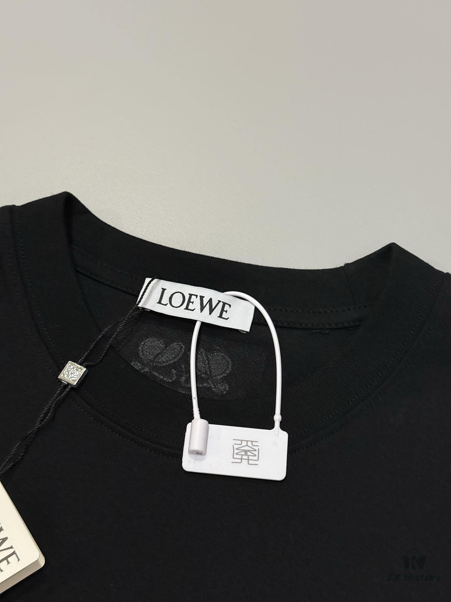 6931a0d1ccd8ab3d7af94b43 High-Quality Loewe 25SS Spring/Summer Collection Loewe x Suna Fujita Collaboration Heavy Embroidered Round-Neck Short-Sleeve T-Shirt with Contrast Logo and Cartoon Rabbit Design