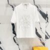6931a0d3ccd8ab3d7af94b6f LOEWE 320g Crew Neck Short Sleeve T-Shirt with Embroidered Logo