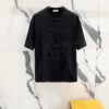 6931a0d3ccd8ab3d7af94b78 LOEWE 320g Crew Neck Short Sleeve T-Shirt, Solid Color with Embroidered Logo on Chest