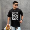 6931a0d5ccd8ab3d7af94b8f LOEWE* Loewe * Relaxed Fit Printed Logo Fashion Round Neck Short Sleeve T-Shirt for Spring and Summer, Unisex Comfortable Cotton Top