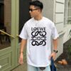 6931a0d5ccd8ab3d7af94b98 LOEWE* Loewe * Loose Fit Printed Logo Design Spring-Summer New Round Neck Fashion Short Sleeve T-Shirt, Comfortable and Stylish Unisex Wear