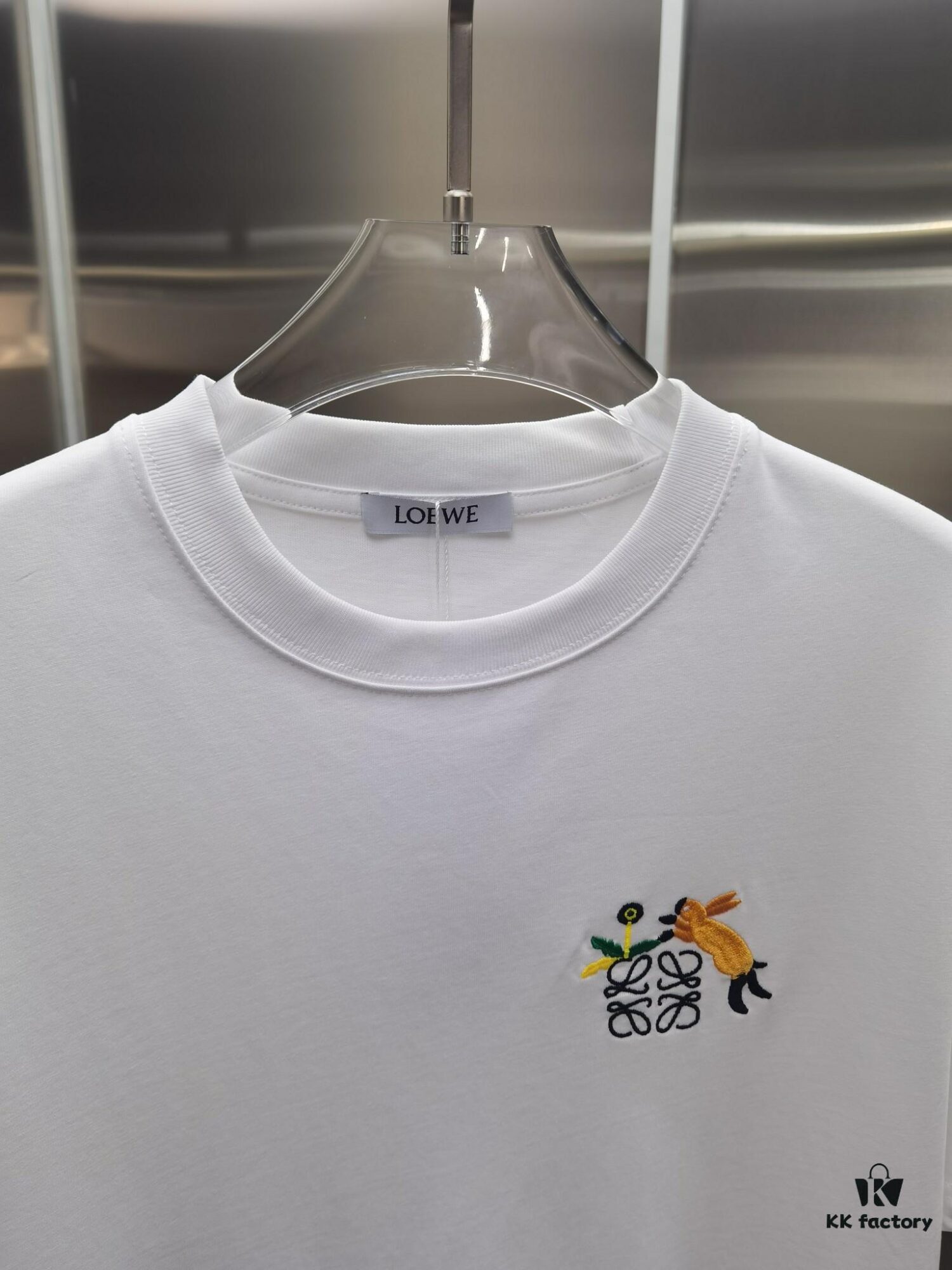 6931a0d7ccd8ab3d7af94bc4 Loewe Embroidered Short Sleeve T-Shirt (Top Quality Version, Different from Standard Stock)