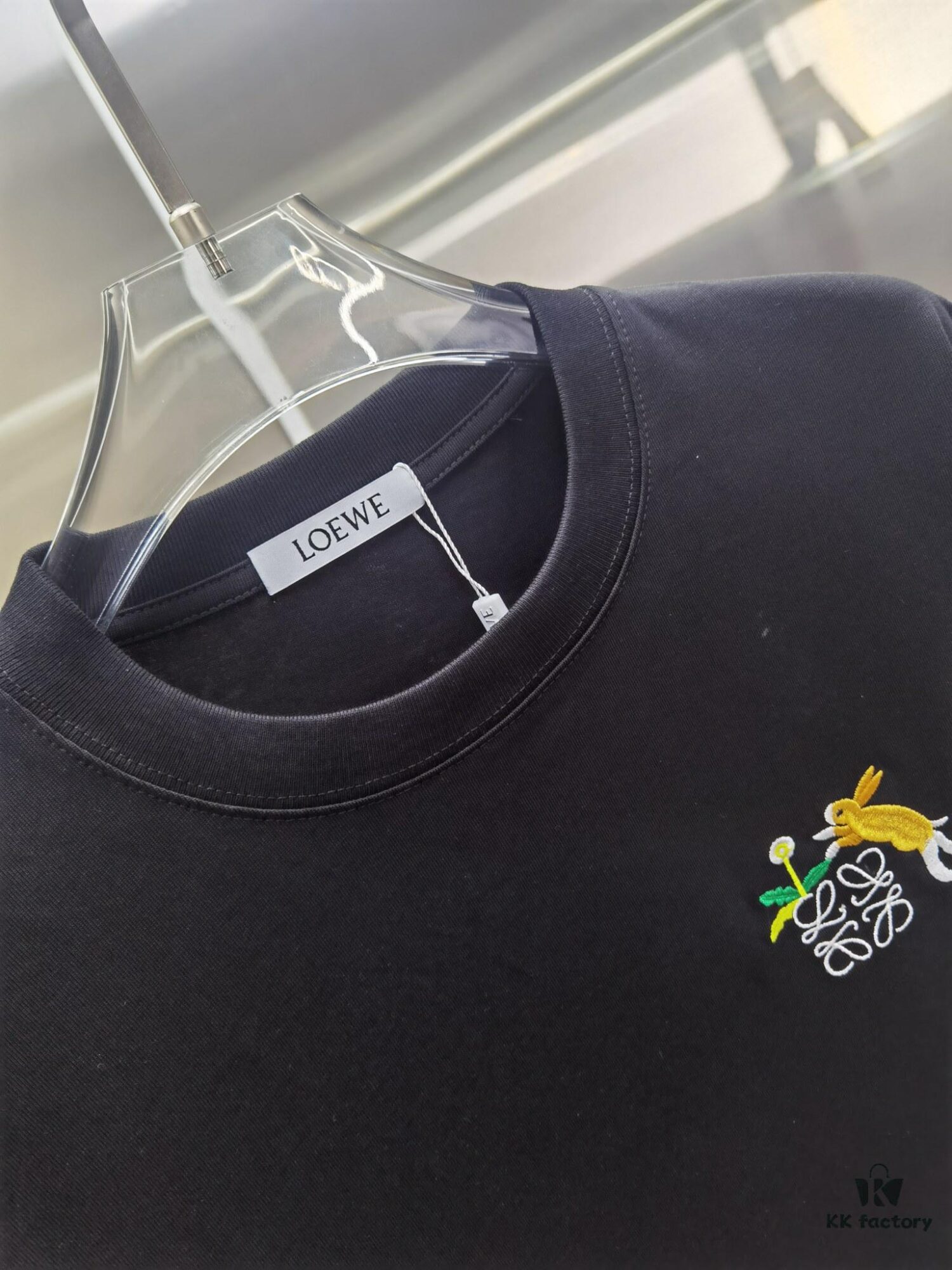 6931a0d7ccd8ab3d7af94bcb Loewe Embroidered Short Sleeve T-Shirt (Top-tier Quality, Distinguished from Standard Version)