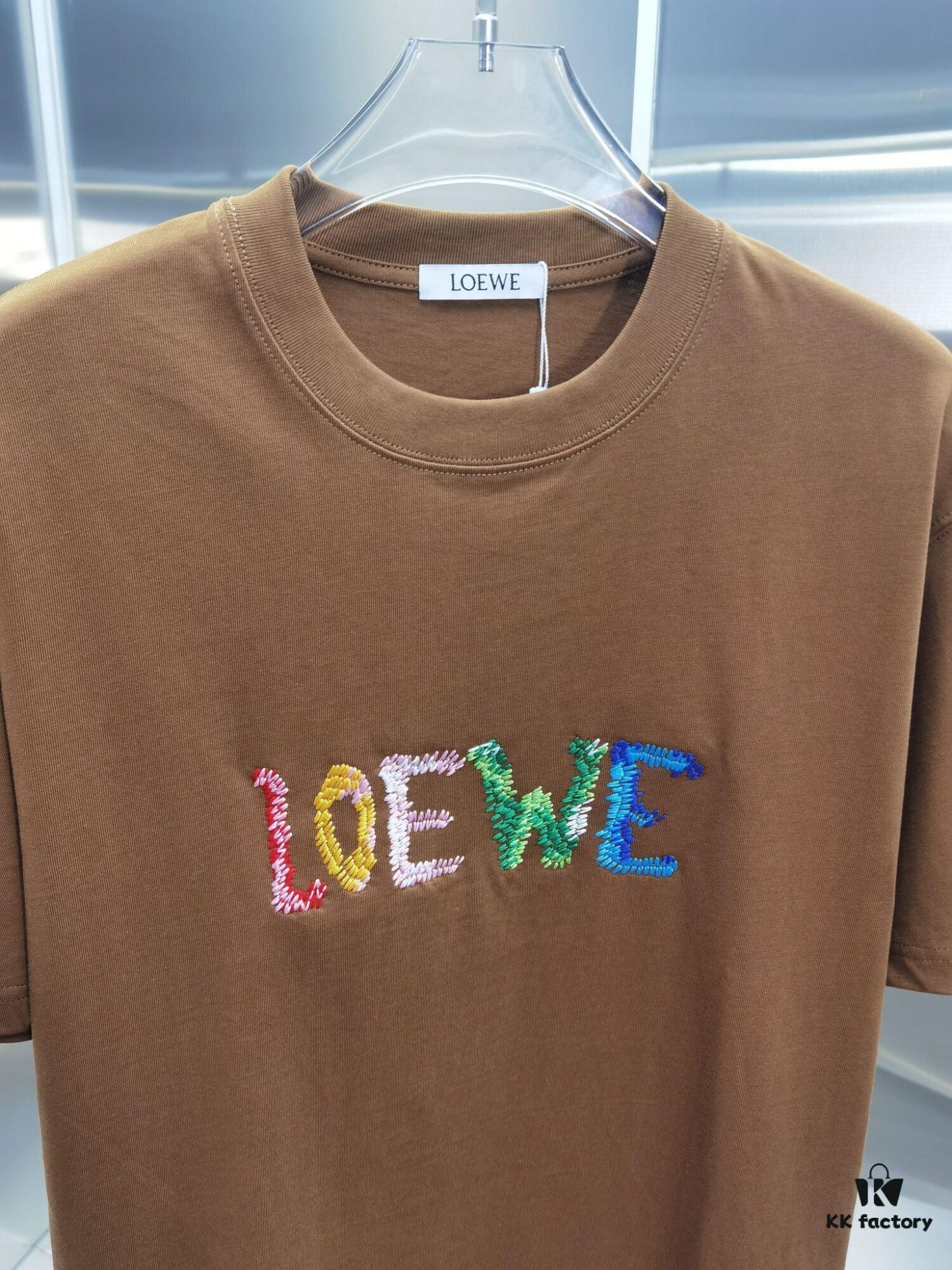 6931a0d8ccd8ab3d7af94bd0 Loewe Embroidered Short Sleeve T-Shirt (Top Quality Version, Distinct from Standard)