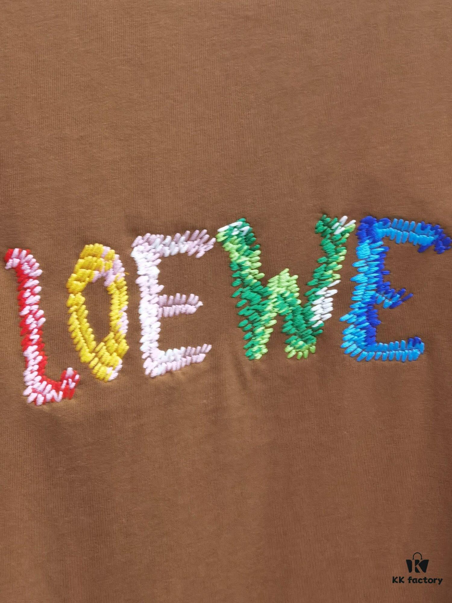 6931a0d8ccd8ab3d7af94bd2 Loewe Embroidered Short Sleeve T-Shirt (Top Quality Version, Distinct from Standard)