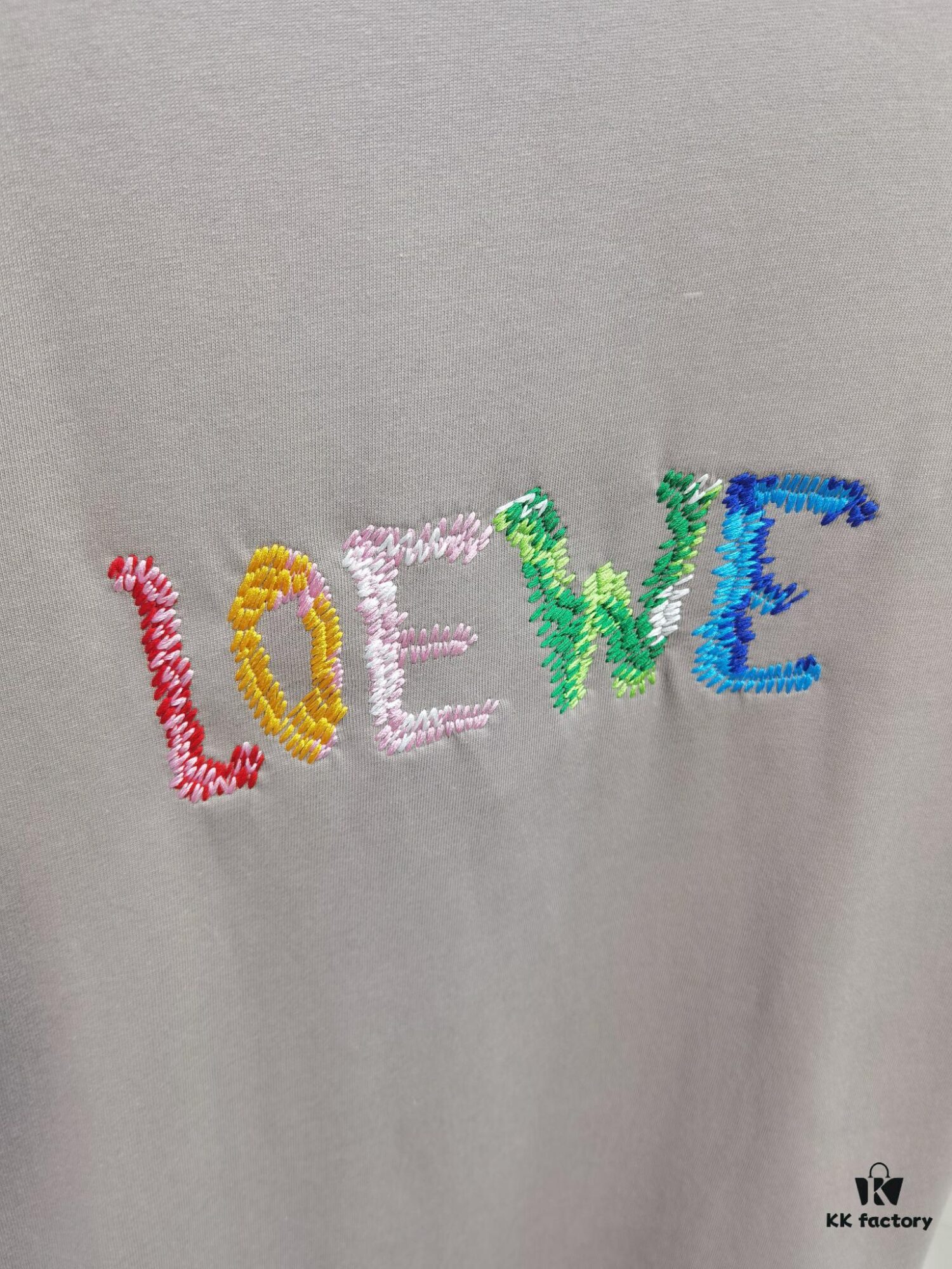 6931a0d8ccd8ab3d7af94bd8 Loewe Embroidered Short Sleeve T-Shirt (Top Quality Version, Different from Common Stock)