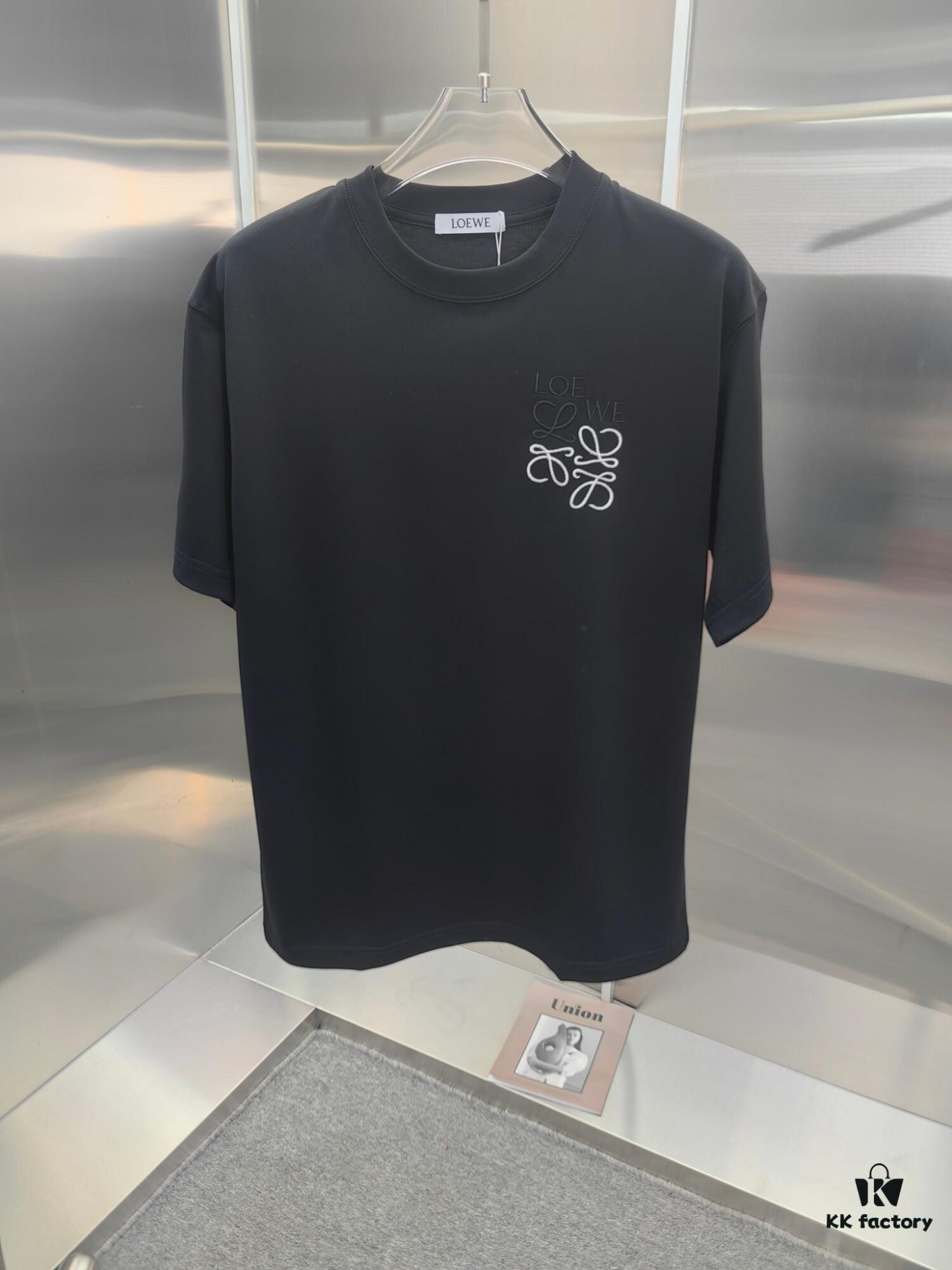 6931a0d9ccd8ab3d7af94bec Loewe Embroidered Short Sleeve T-Shirt (Premium Version, Distinct from Standard Stock) - Unisex Design