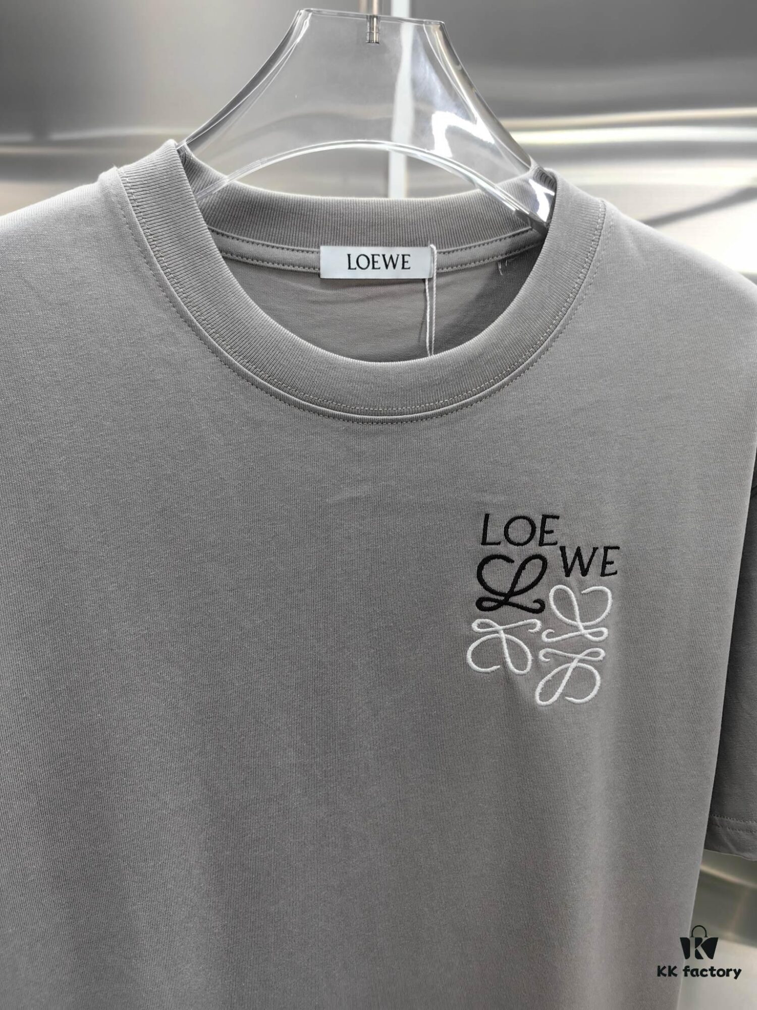 6931a0d9ccd8ab3d7af94bf4 Loewe Embroidered Short Sleeve T-Shirt (Top-tier Version, Distinct from Standard Stock) Unisex 100% Cotton Heavyweight Double Yarn Tee