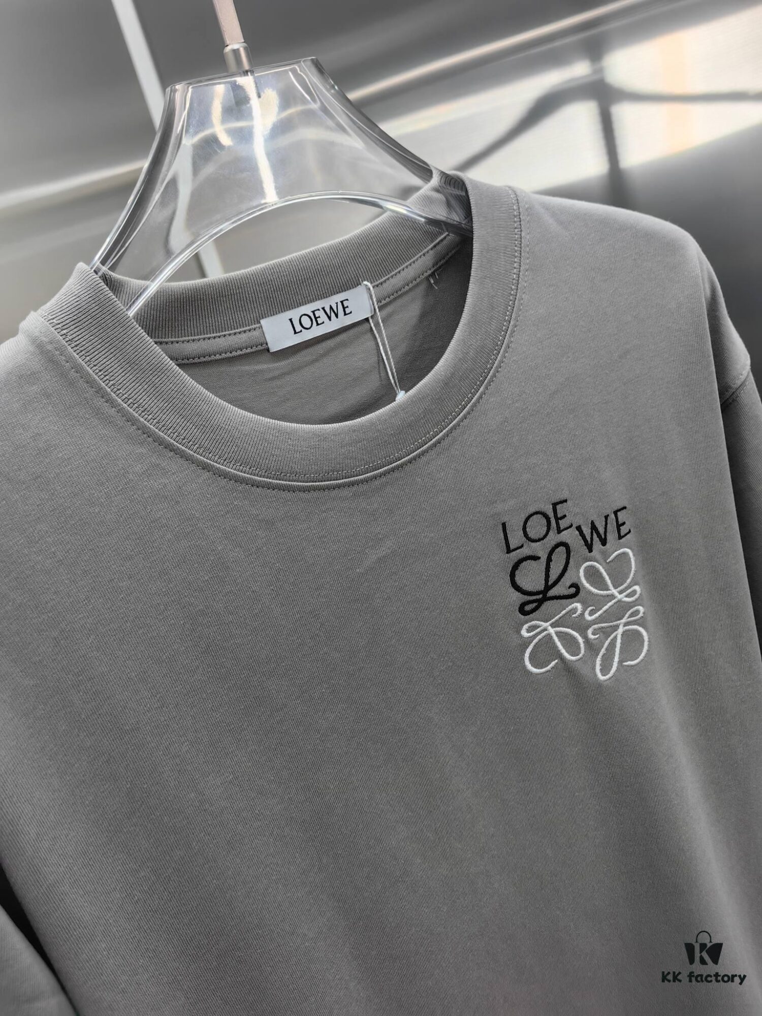 6931a0d9ccd8ab3d7af94bf5 Loewe Embroidered Short Sleeve T-Shirt (Top-tier Version, Distinct from Standard Stock) Unisex 100% Cotton Heavyweight Double Yarn Tee
