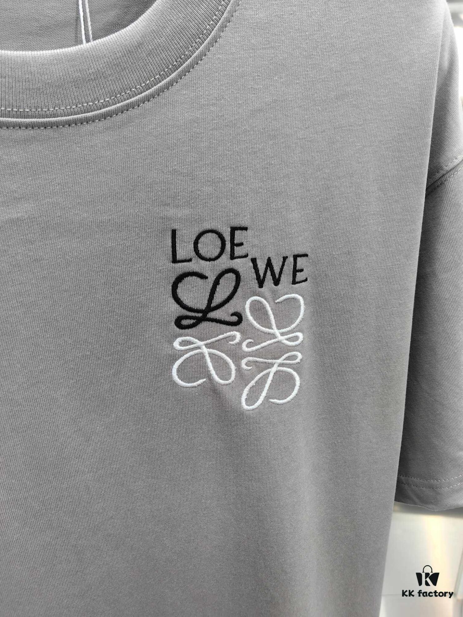6931a0daccd8ab3d7af94bf6 Loewe Embroidered Short Sleeve T-Shirt (Top-tier Version, Distinct from Standard Stock) Unisex 100% Cotton Heavyweight Double Yarn Tee