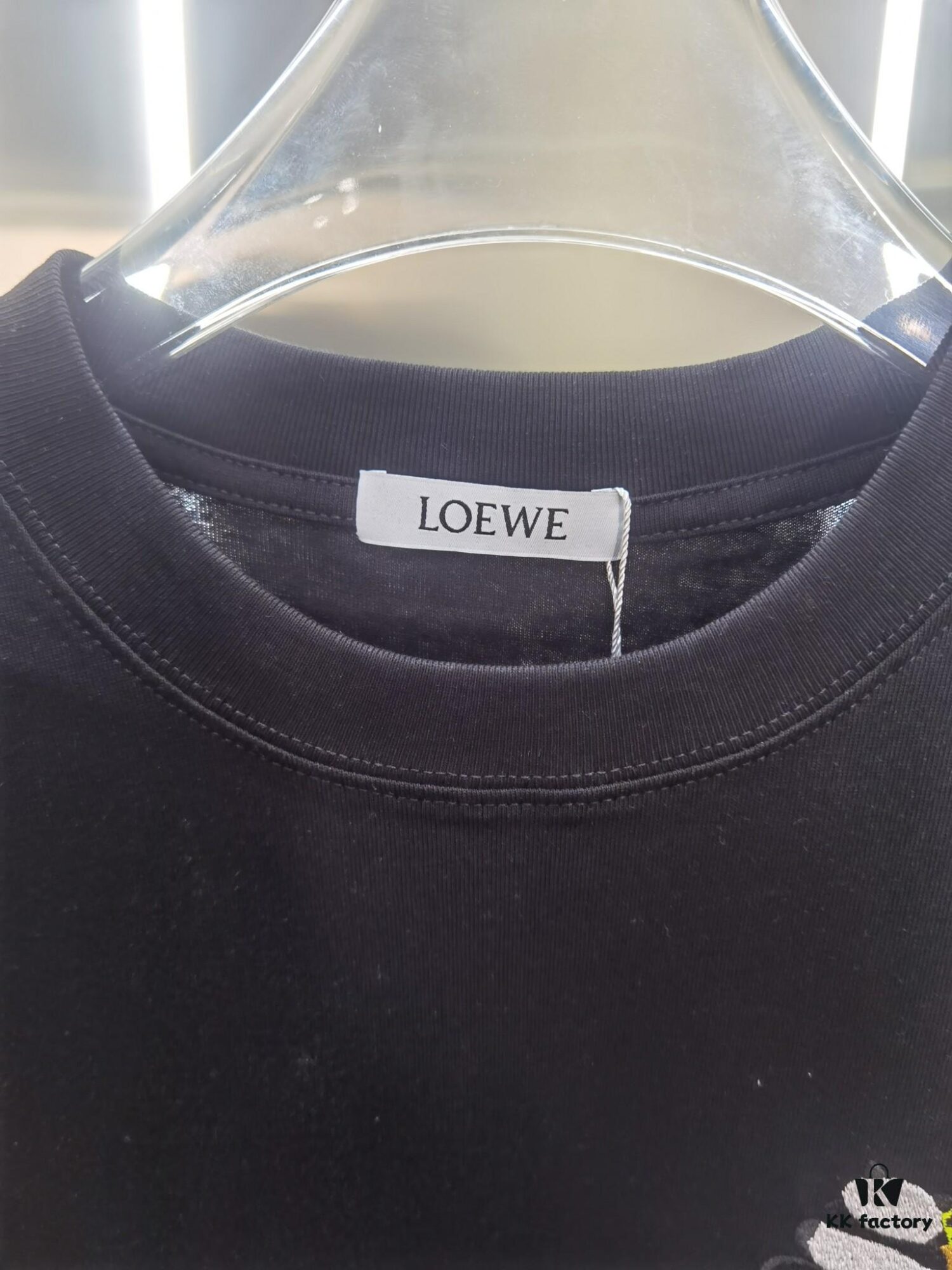 6931a0daccd8ab3d7af94c00 Loewe Embroidered Short Sleeve T-Shirt (Top Quality Version, Different from Standard Stock)