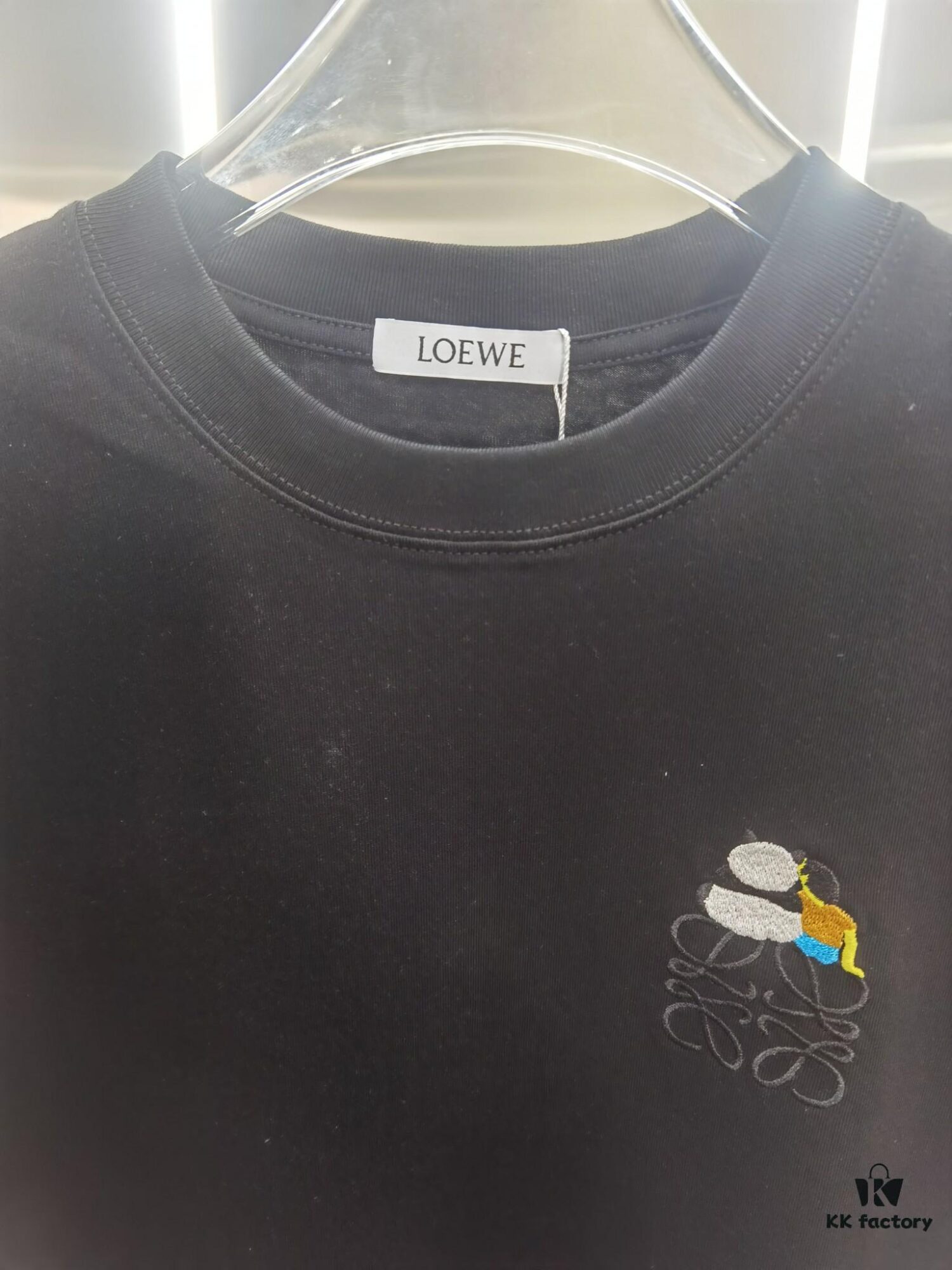 6931a0daccd8ab3d7af94c01 Loewe Embroidered Short Sleeve T-Shirt (Top Quality Version, Different from Standard Stock)