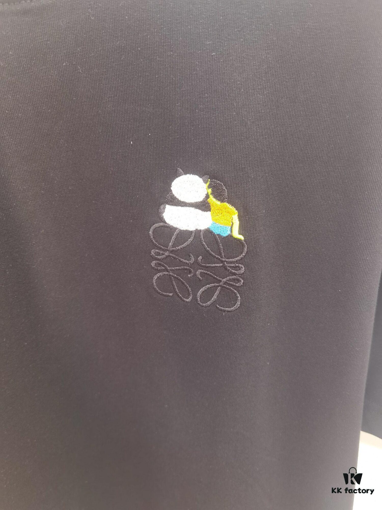 6931a0daccd8ab3d7af94c02 Loewe Embroidered Short Sleeve T-Shirt (Top Quality Version, Different from Standard Stock)