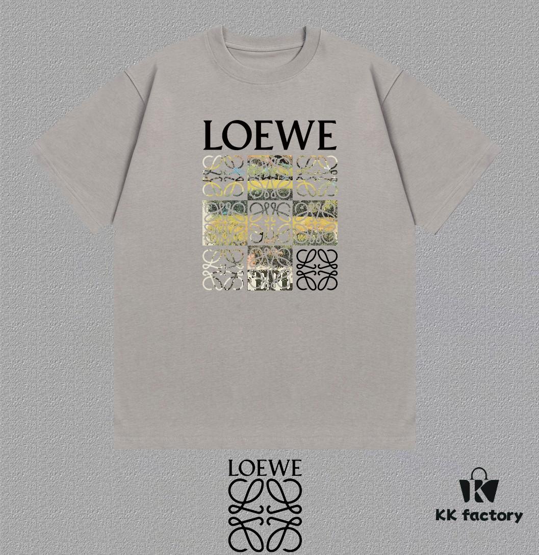 6931a0dbccd8ab3d7af94c16 LOE Loewe 25SS Master-Designed Brand New Printed Round-Neck Short-Sleeve T-Shirt