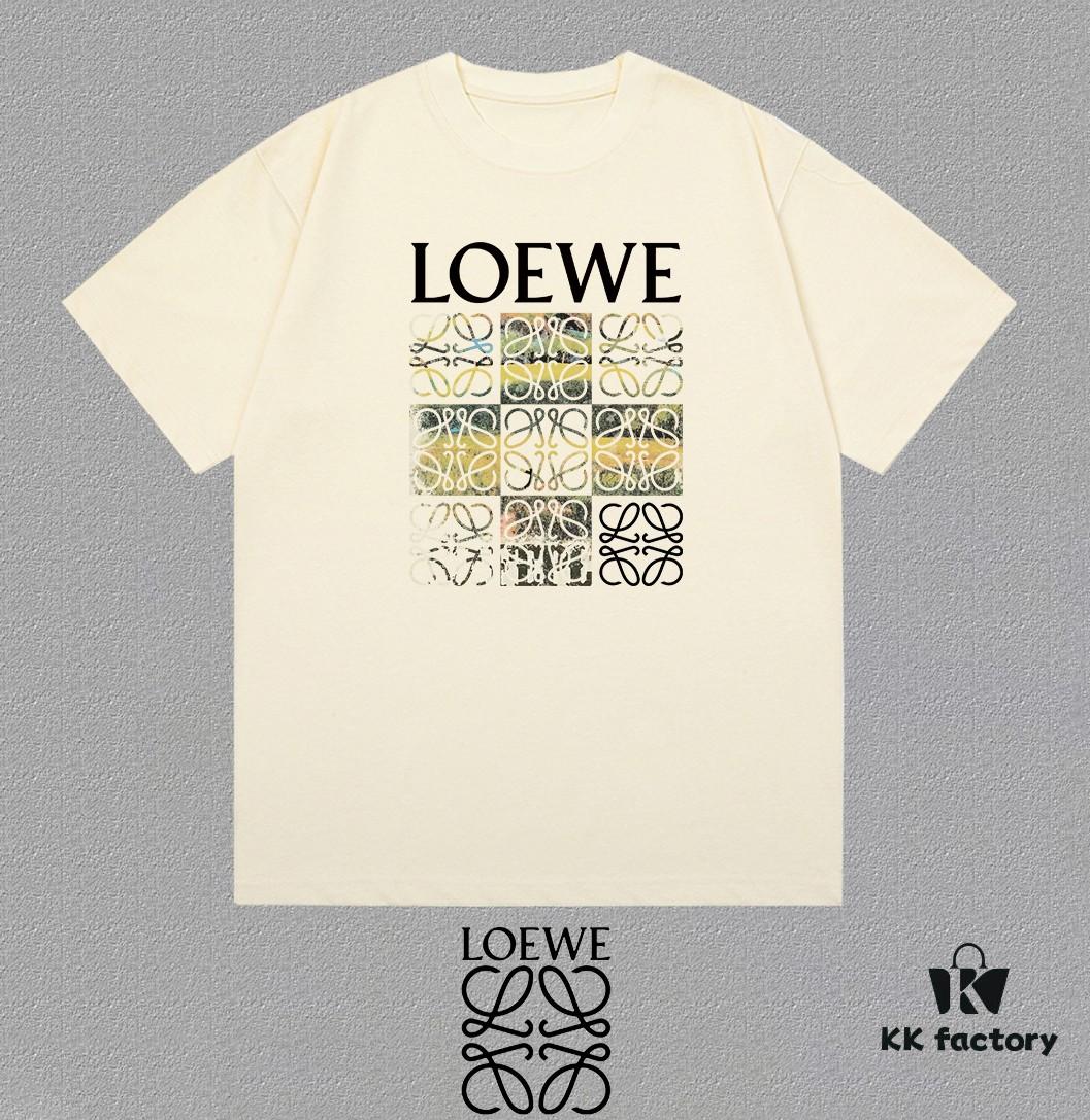 6931a0dbccd8ab3d7af94c17 LOE Loewe 25SS Master-Designed Brand New Printed Round-Neck Short-Sleeve T-Shirt