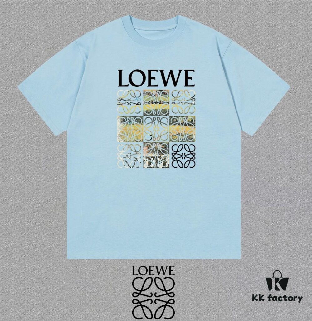 LOE Loewe 25SS Master-Designed Brand New Printed Round-Neck Short-Sleeve T-Shirt