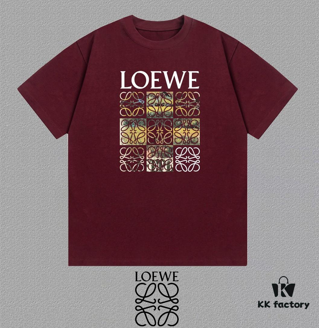 6931a0dcccd8ab3d7af94c1c LOE Loewe 25SS Master-Designed Brand New Printed Round-Neck Short-Sleeve T-Shirt, Spring and Summer Latest Collection, OS Drop-Shoulder Fit, 300g Full Cotton, Stylish and Unique, Extremely Versatile and Attractive, Suitable for Both Men and Women, Must-Have Item, Complete with Hang Tag, Neck Label, and Wash Label