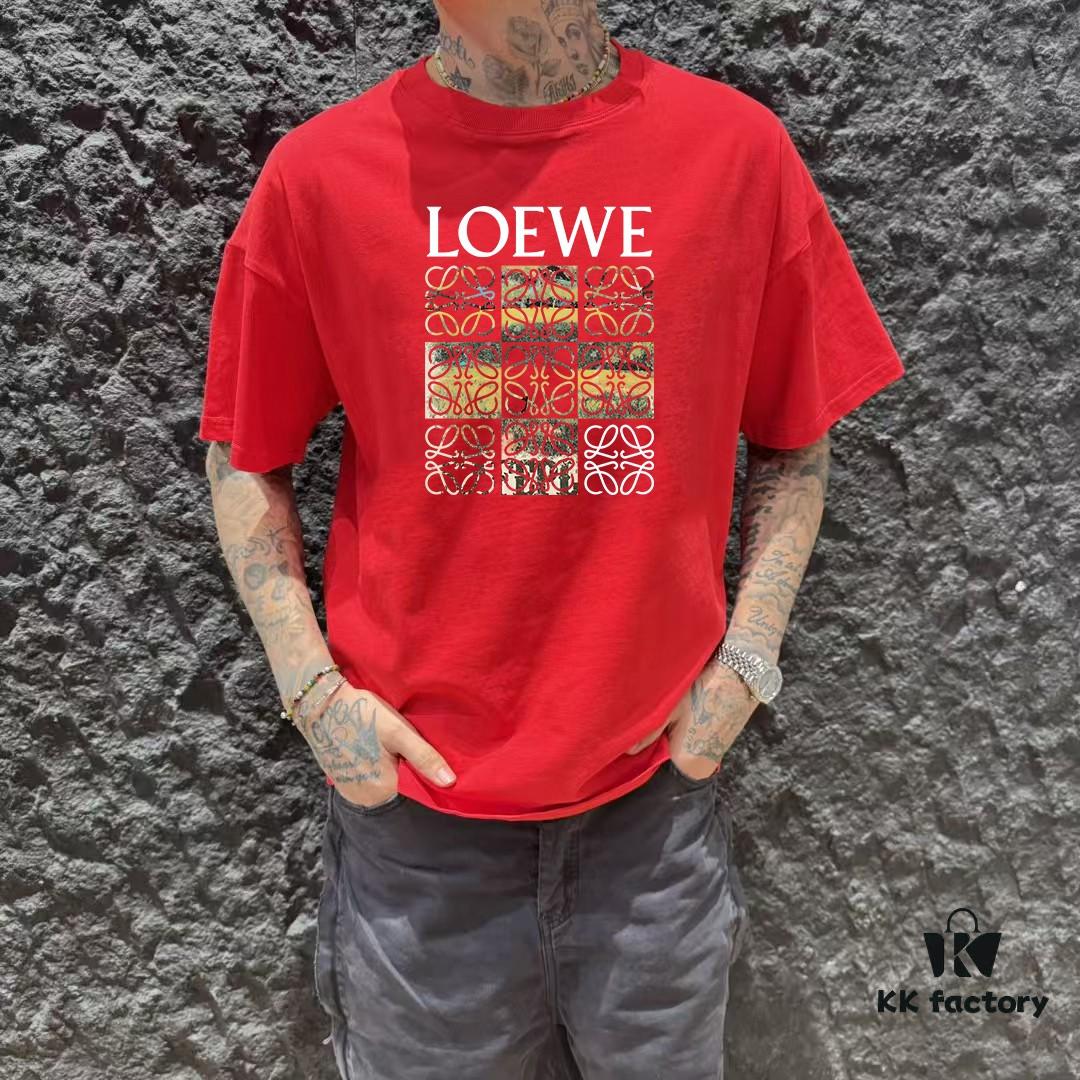 6931a0ddccd8ab3d7af94c1e LOE Loewe 25SS Master-Designed Brand New Printed Round-Neck Short-Sleeve T-Shirt