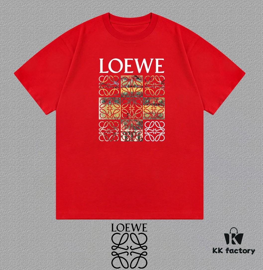 6931a0ddccd8ab3d7af94c1f LOE Loewe 25SS Master-Designed Brand New Printed Round-Neck Short-Sleeve T-Shirt