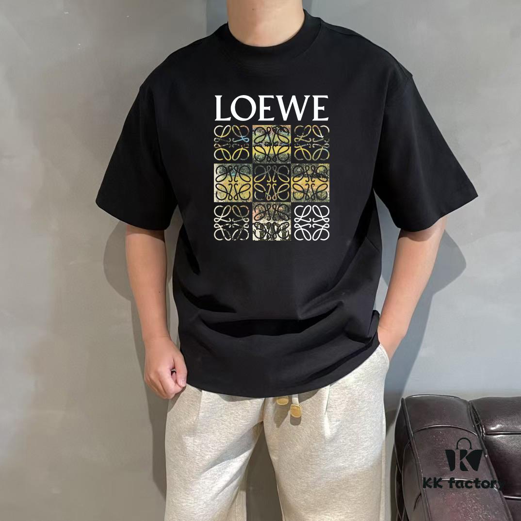 6931a0deccd8ab3d7af94c24 LOE Loewe 25SS Master-Designed Brand New Printed Round-Neck Short-Sleeve T-Shirt