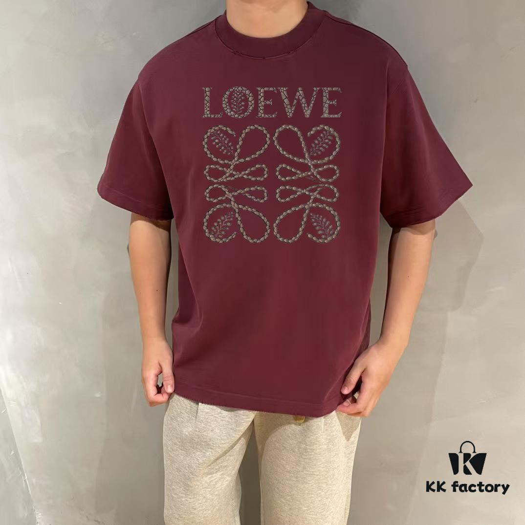 6931a0dfccd8ab3d7af94c2a LOE Loewe 25SS Master-Designed Brand New Printed Round-Neck Short-Sleeve T-Shirt