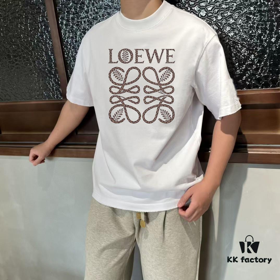 6931a0e0ccd8ab3d7af94c31 LOE Loewe 25SS Master-Designed Brand New Printed Round-Neck Short-Sleeve T-Shirt