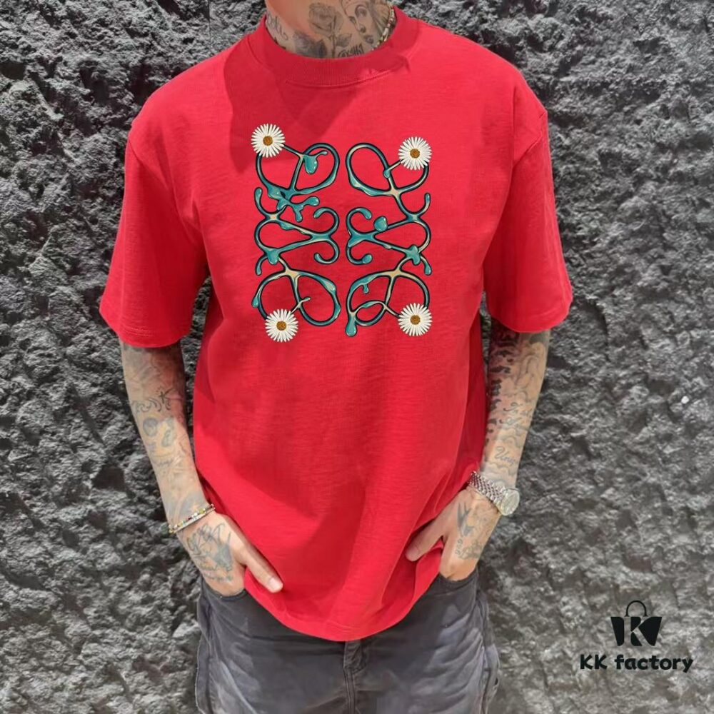 LOE Loewe 25SS Master-Designed Brand New Printed Round-Neck Short-Sleeve T-Shirt