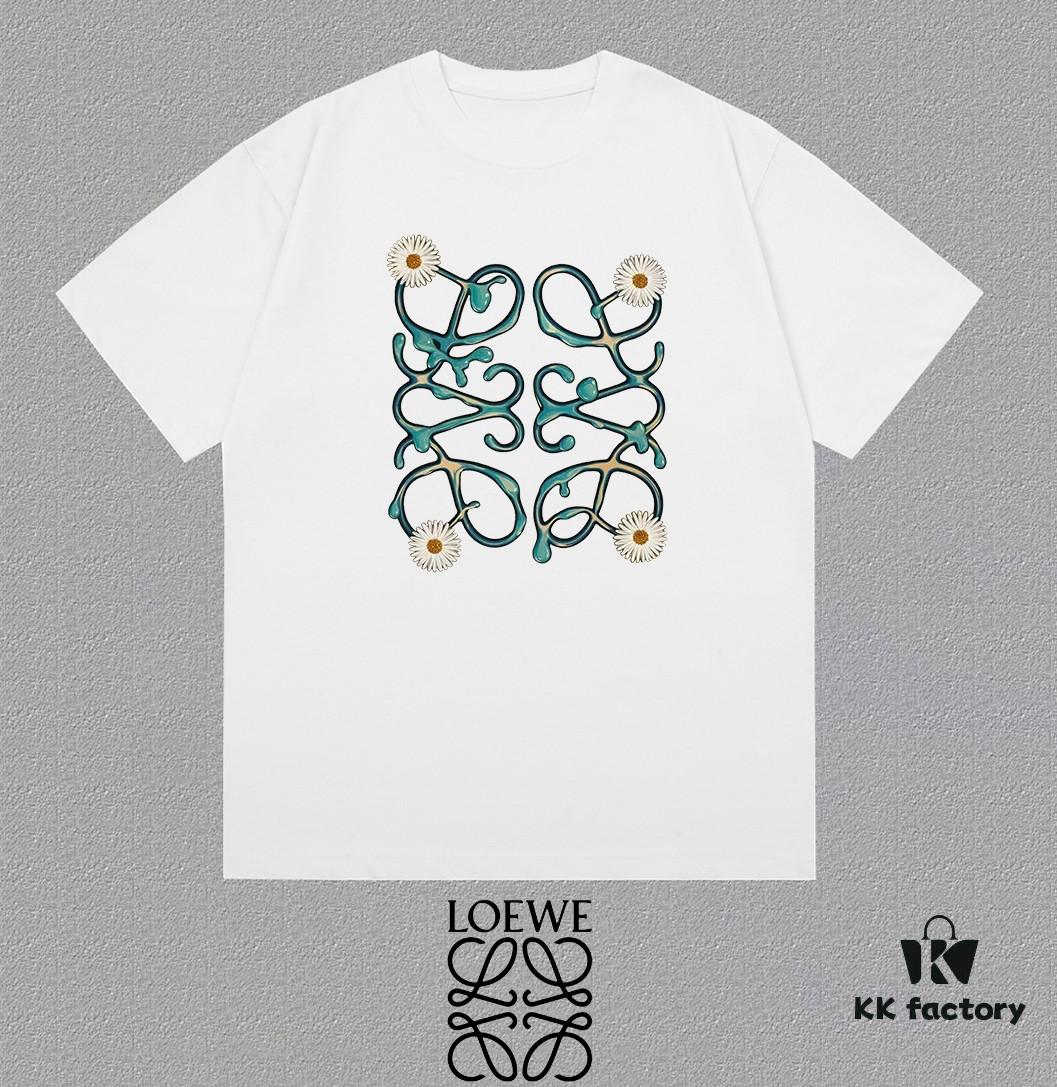 6931a0e3ccd8ab3d7af94c42 LOE Loewe 25SS Master-Designed Branded Printed Round-Neck Short-Sleeve T-Shirt, Spring/Summer New Arrival, OS Drop-Shoulder Fit, 300g Pure Cotton, Stylish and Unique, Extremely Versatile