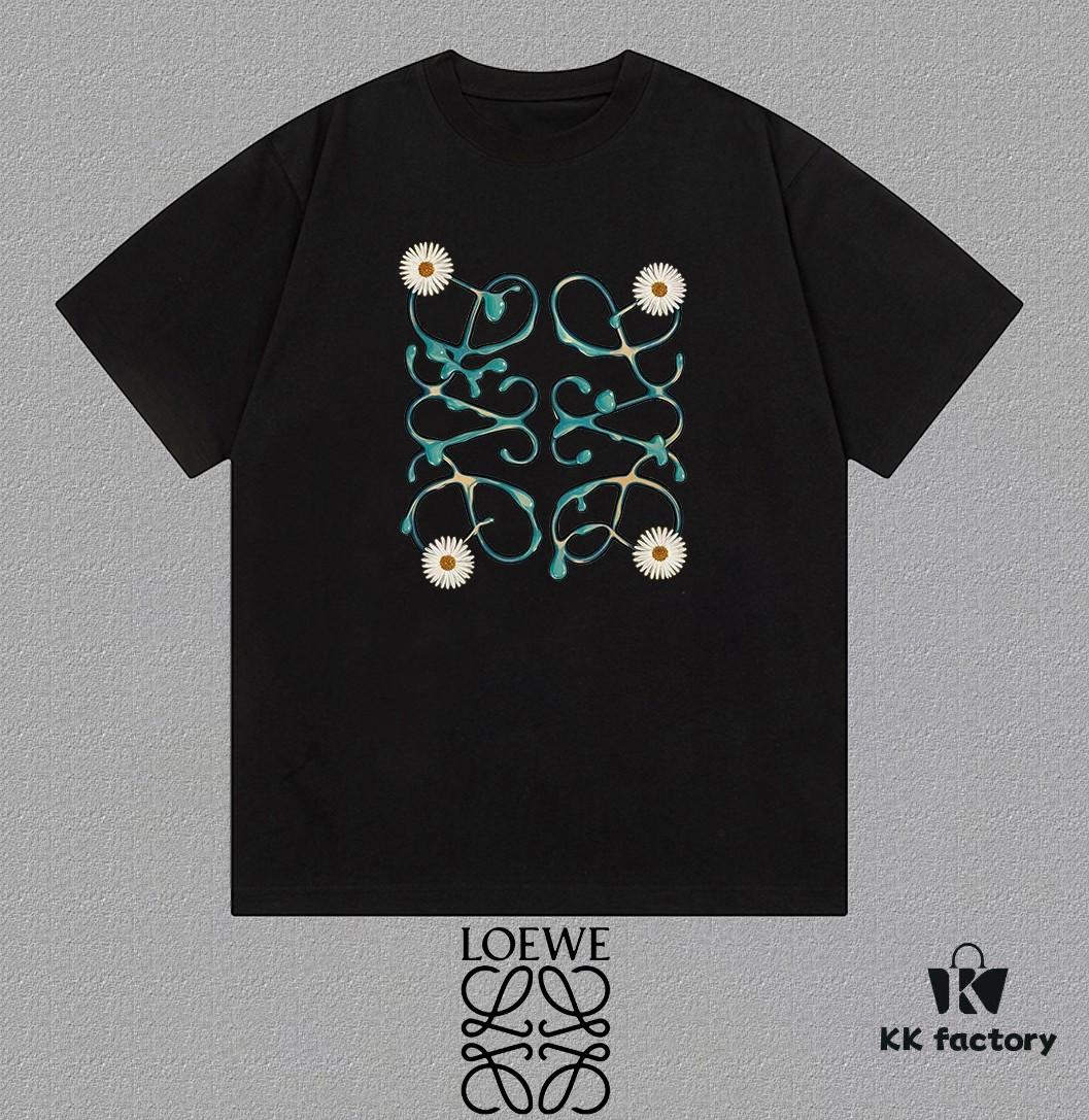 6931a0e3ccd8ab3d7af94c45 LOE Loewe 25SS Master-Designed Brand New Printed Round-Neck Short-Sleeve T-Shirt