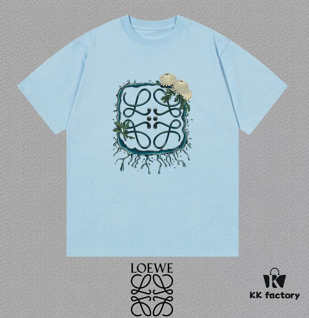 6931a0e4ccd8ab3d7af94c46 LOE Loewe 25SS Master-Designed Brand New Printed Round-Neck Short-Sleeve T-Shirt, Spring and Summer Latest Collection OS Drop-Shoulder Fit, 300g Full Cotton, Stylish and Unique, Extremely Versatile and Attractive, Suitable for Both Men and Women, Must-Have Item, Complete with Hang Tag, Neck Label, and Wash Label
