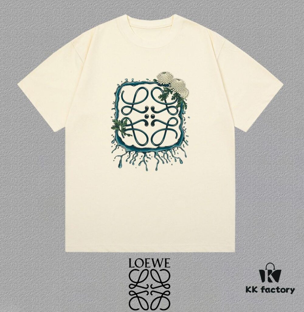 LOE Loewe 25SS Master-Designed New Arrival Printed Round-Neck Short-Sleeve T-Shirt