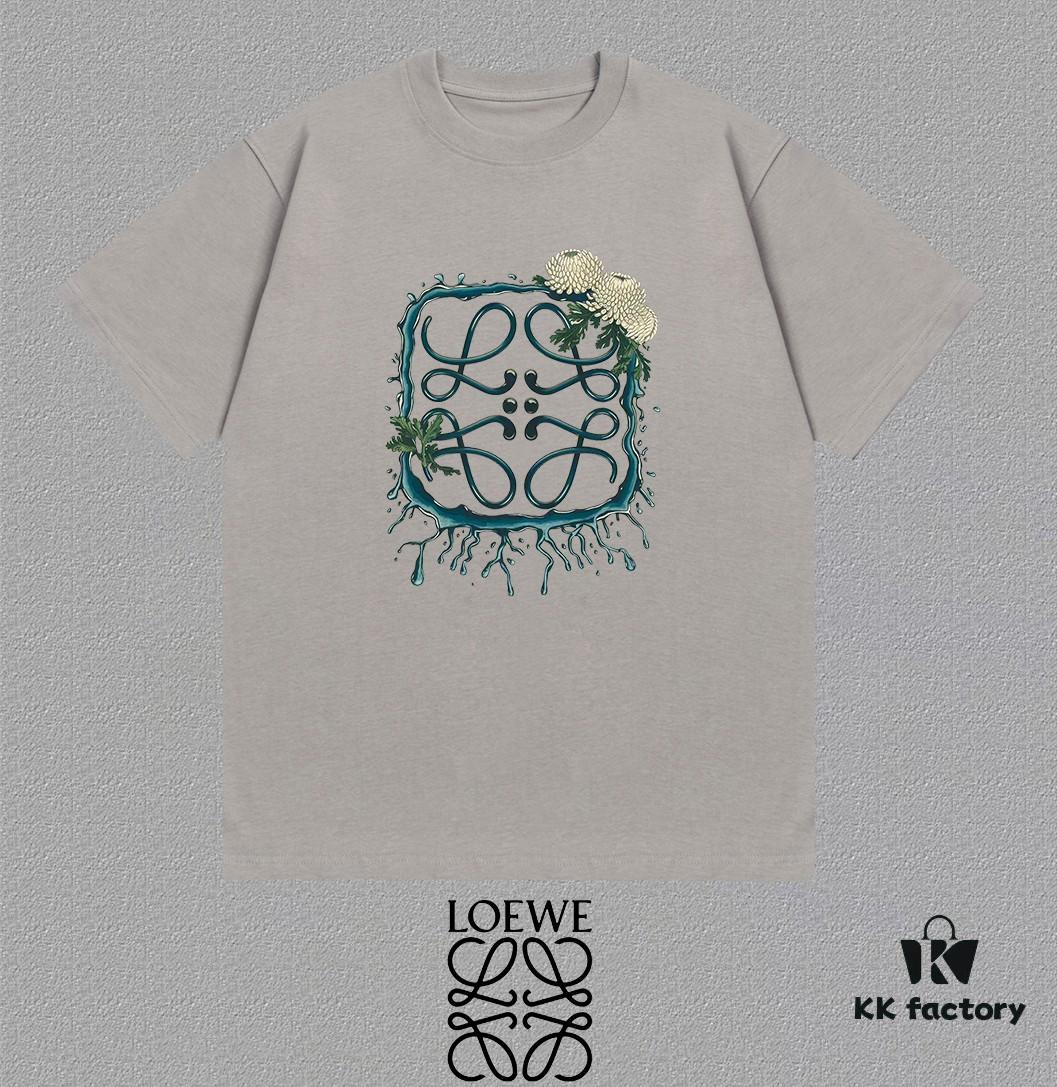 6931a0e5ccd8ab3d7af94c49 LOE Loewe 25SS Master-Designed New Brand Print Round-Neck Short-Sleeve T-Shirt