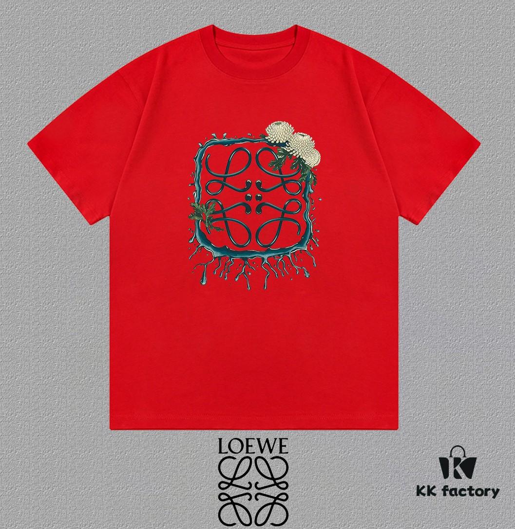 6931a0e5ccd8ab3d7af94c4f LOE Loewe 25SS Master-Designed Brand New Printed Round-Neck Short-Sleeve T-Shirt