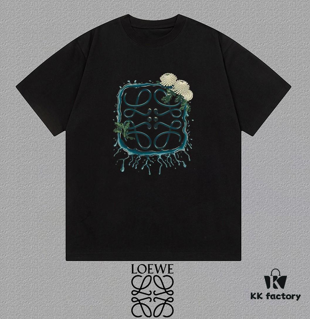 6931a0e6ccd8ab3d7af94c55 LOE Loewe 25SS Master-Designed Brand New Printed Round-Neck Short-Sleeve T-Shirt