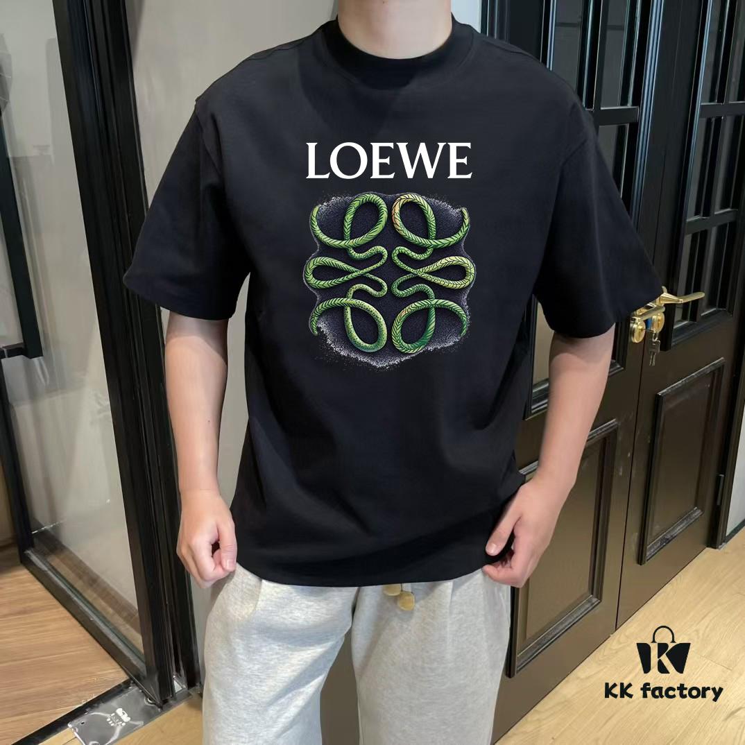 6931a0e7ccd8ab3d7af94c59 LOE Loewe 25SS Master-Designed Brand New Printed Round-Neck Short-Sleeve T-Shirt