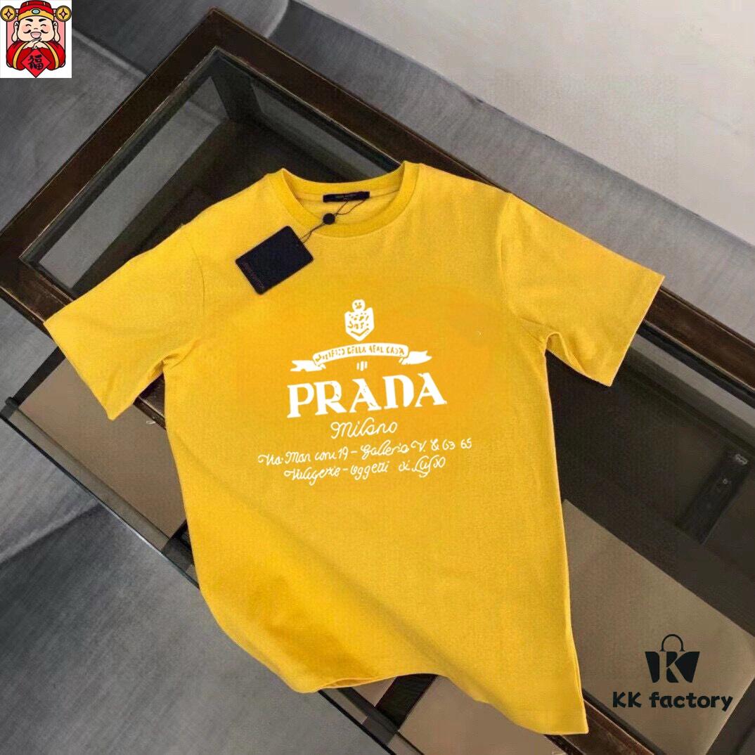 6931a0eaccd8ab3d7af94c81 PRADA Men's Casual Short-Sleeve T-Shirt, 2025 Spring/Summer New Arrival, Premium Logo Design, Imported Silk-Cotton Fabric, Stylish and Versatile for All Occasions
