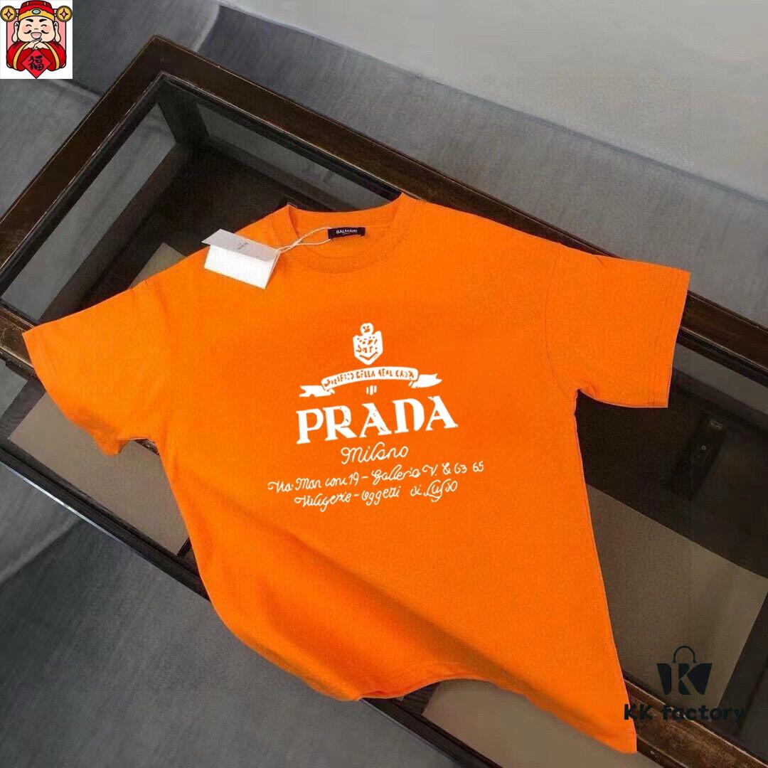 6931a0eaccd8ab3d7af94c82 PRADA Men's Casual Short-Sleeve T-Shirt, 2025 Spring/Summer New Arrival, Premium Logo Design, Imported Silk-Cotton Fabric, Stylish and Versatile for All Occasions