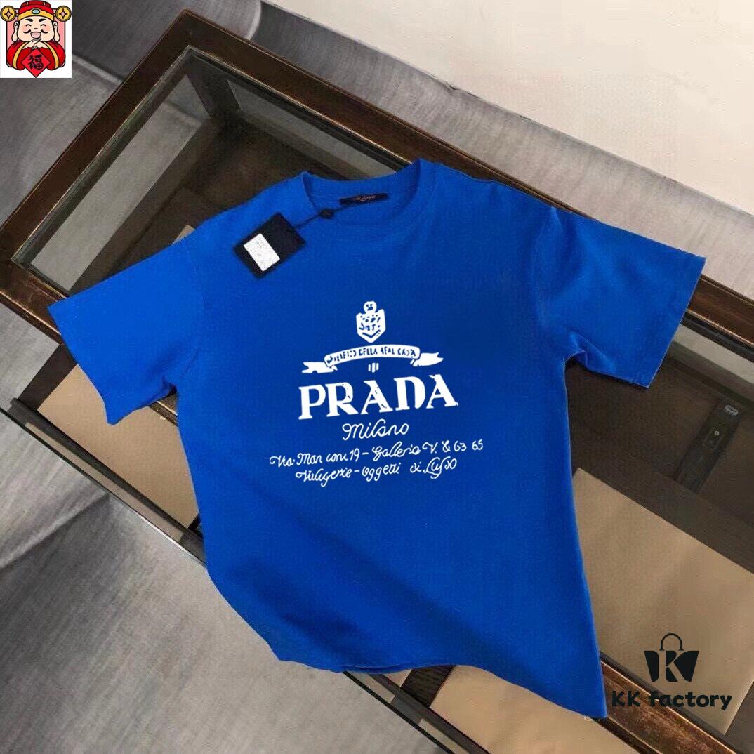 6931a0eaccd8ab3d7af94c83 PRADA Men's Casual Short-Sleeve T-Shirt, 2025 Spring/Summer New Arrival, Premium Logo Design, Imported Silk-Cotton Fabric, Stylish and Versatile for All Occasions