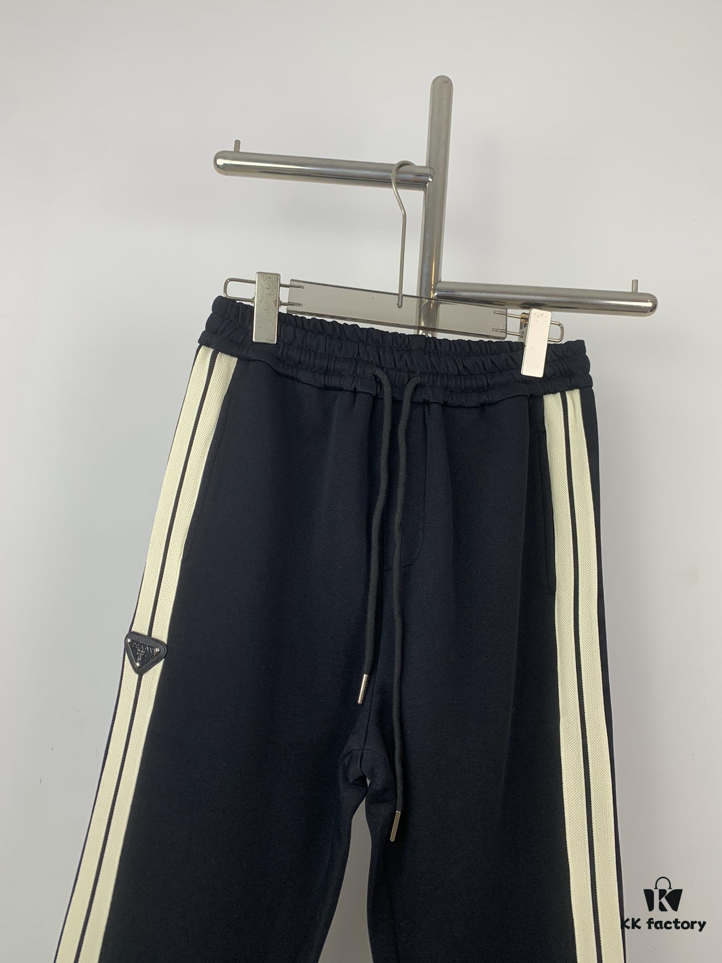 New Prada Triangle Logo Straight Sweatpants, PRADA Official Website ZP Synchronized New Arrival Sweatpants