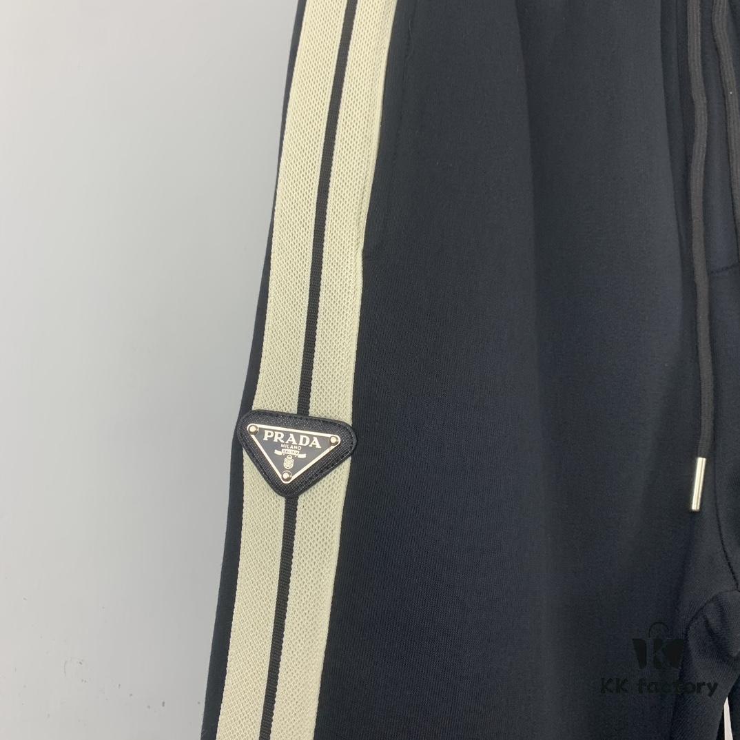 New Prada Triangle Logo Straight Sweatpants, PRADA Official Website ZP Synchronized New Arrival Sweatpants