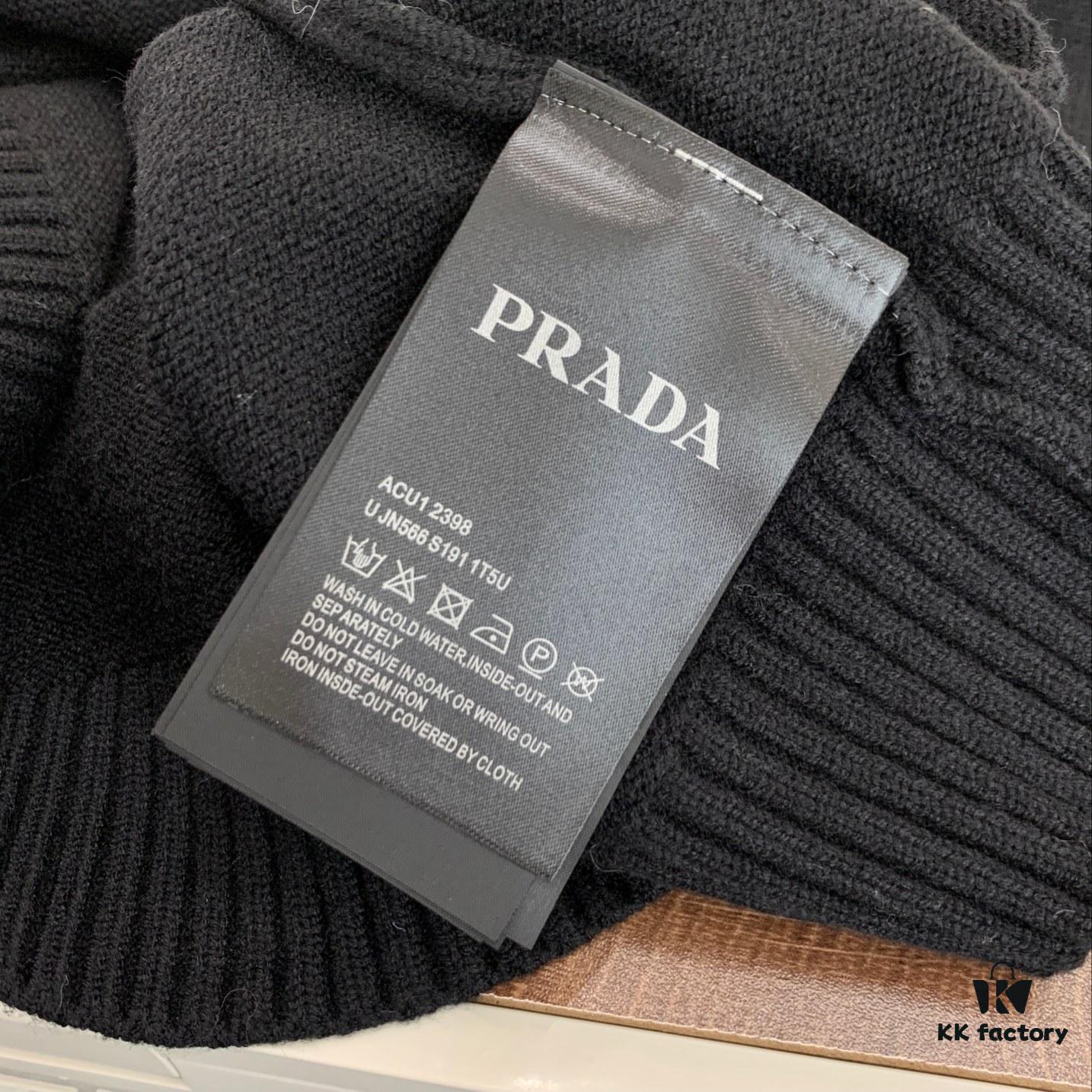 6931a0eeccd8ab3d7af94ce0 New Prada 23FW Fall/Winter Fashion Show Stand Collar Zipper Knit Cardigan Sweater