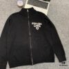 6931a0efccd8ab3d7af94ce3 New Prada 23FW Fall/Winter Fashion Show Stand Collar Zipper Knit Cardigan Sweater