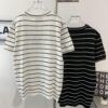 6931a0efccd8ab3d7af94ce8 New Prada Striped Classic Logo Short Sleeve T-Shirt