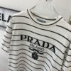 6931a0efccd8ab3d7af94cea New Prada Striped Classic Logo Short Sleeve T-Shirt