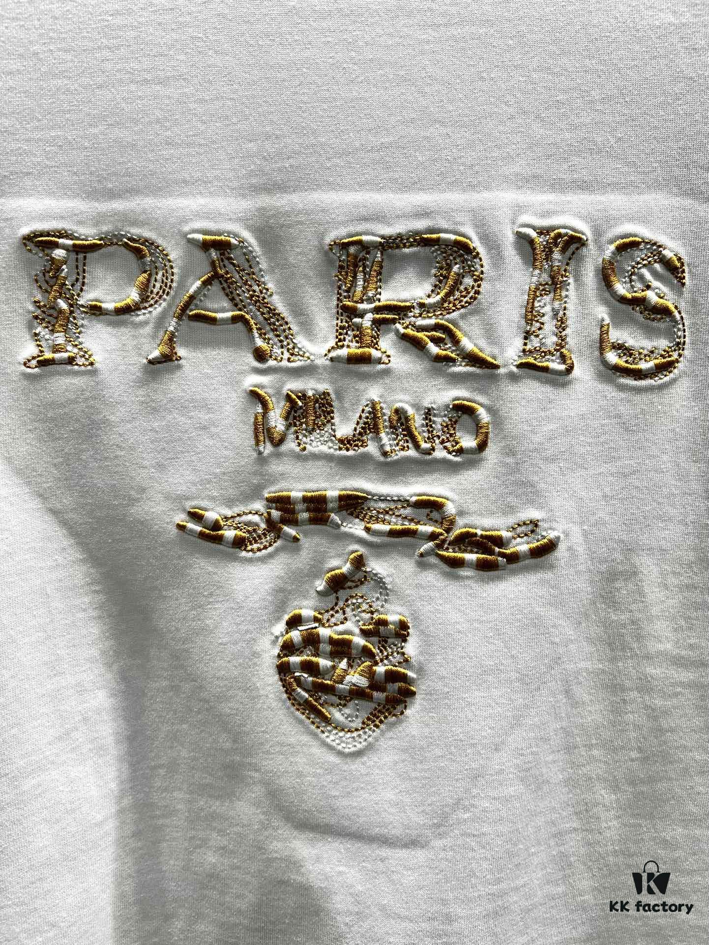 6931a0f2ccd8ab3d7af94d2c PRADA* Prada Jacquard Embroidery Large Logo Short Sleeve T-Shirt