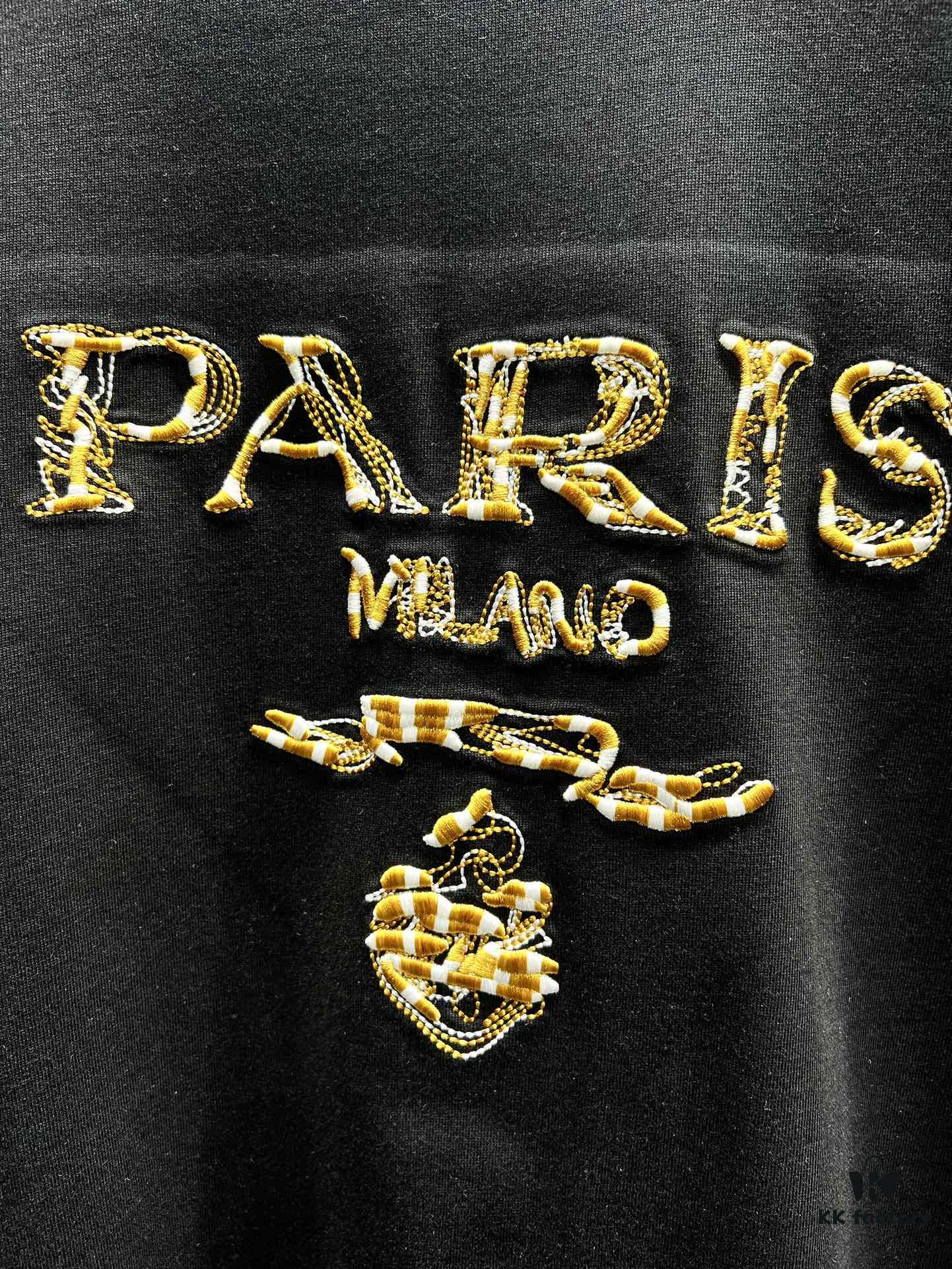 6931a0f3ccd8ab3d7af94d35 PRADA - Jacquard Embroidered Logo Short Sleeve T-Shirt